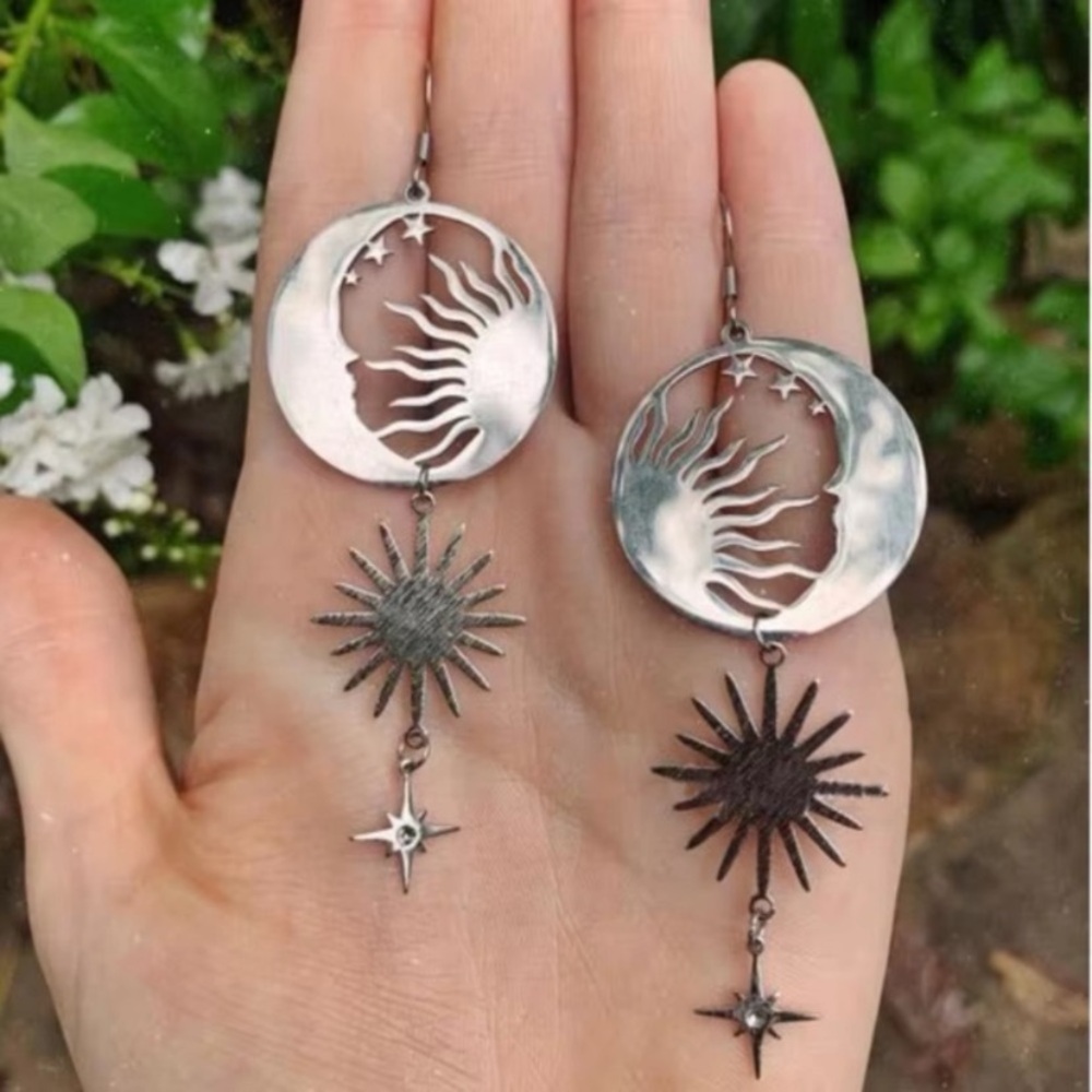 The Moon The Sun and The Stars Boho
Dangler Earrings
